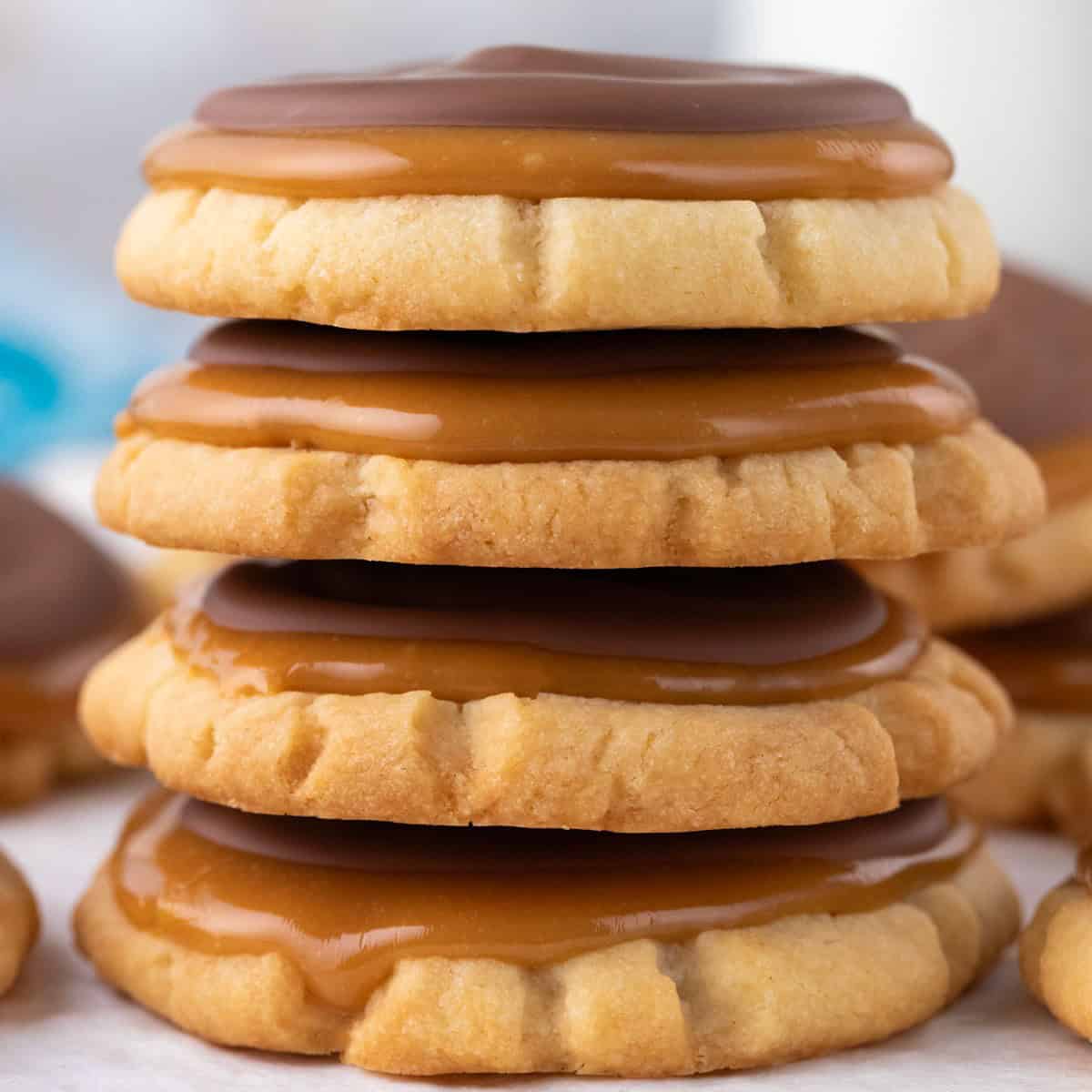 Stack of Twix Cookies