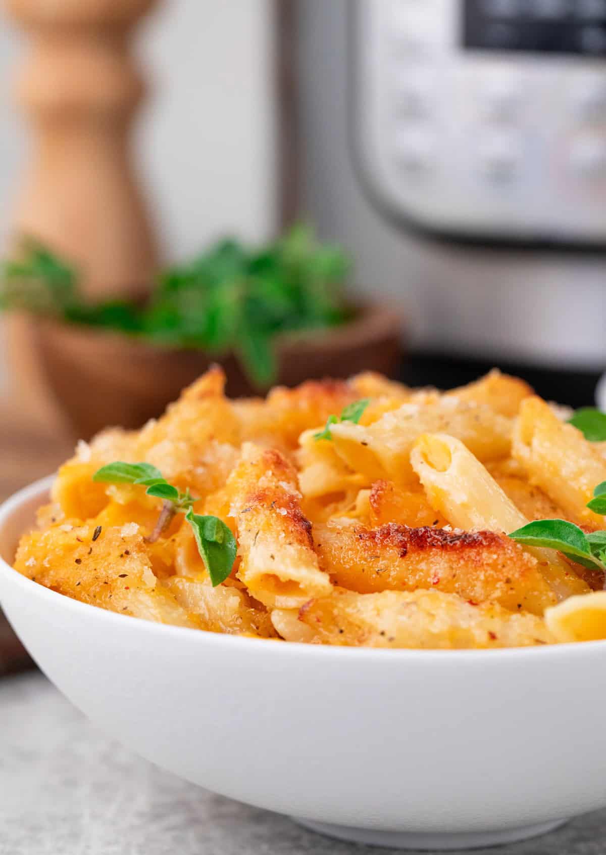 instant pot mac and cheese with breadcrumbs.