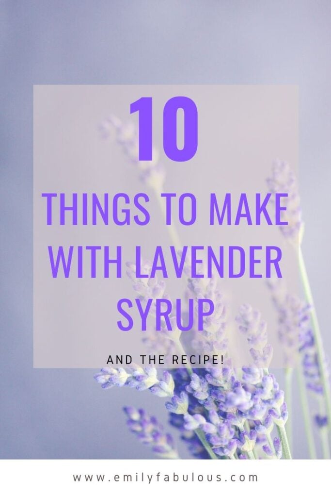 fresh lavender sprigs to showcase a homemade lavender syrup and 10 uses for lavender syrup