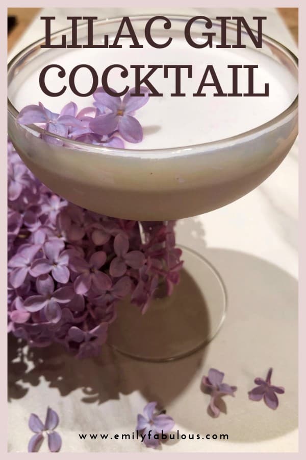 Lilac Gin Cocktail Edible Flowers Diy Syrup Egg White Emilyfabulous