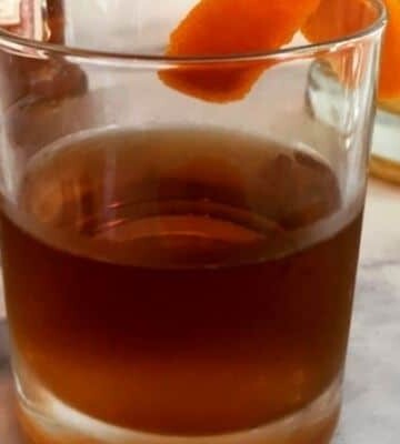 negroni cocktail with an orange twist
