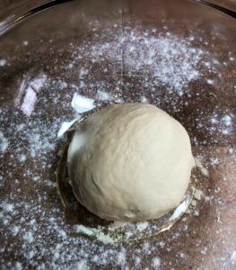 pita dough before rising