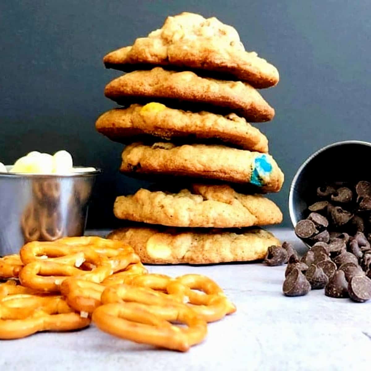 kitchen sink cookies and chocolate chips.