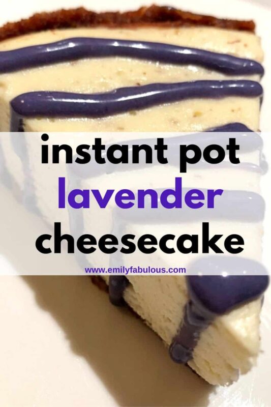 Instant Pot Lavender Cheesecake