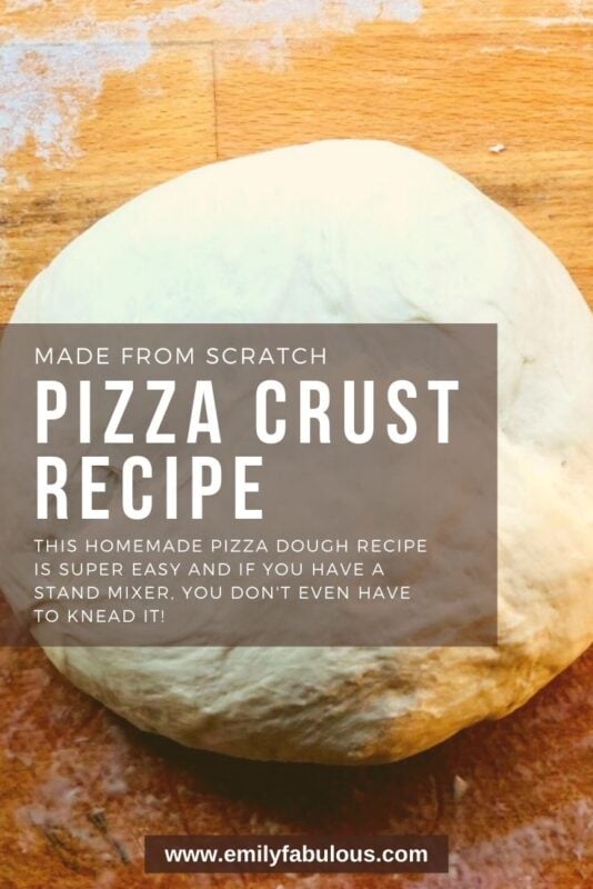 homemade pizza dough rolled into a ball 