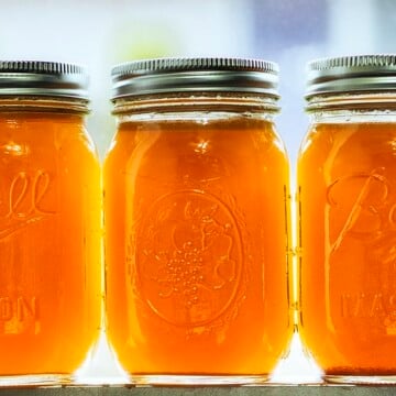 broth in a mason jar