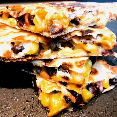 roasted veggie cheese quesadilla