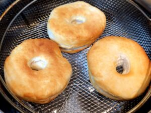 air fried donuts after air frying