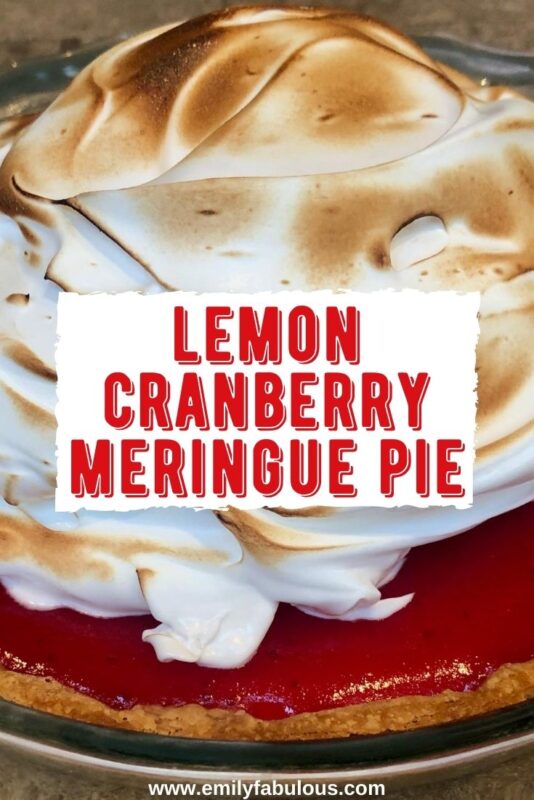 lemon cranberry meringue pie