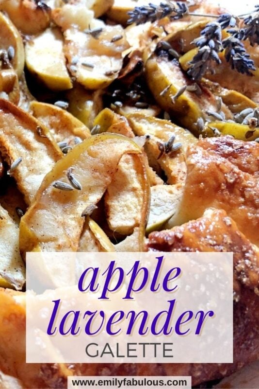 apple lavender galette with suagared crust