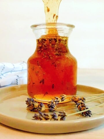 honey lavender in a small jar
