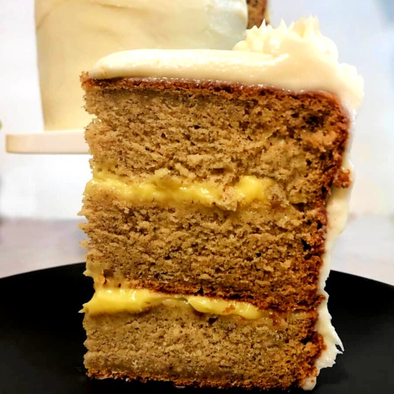 View of Banana Cream Cake | EmilyFabulous
