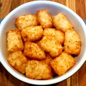 air fryer tater tots in a bowl