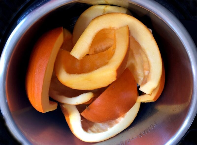 pumpkin pieces in an instant pot