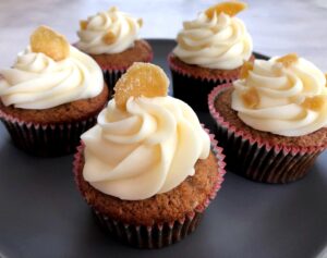 candied ginger cupcakes