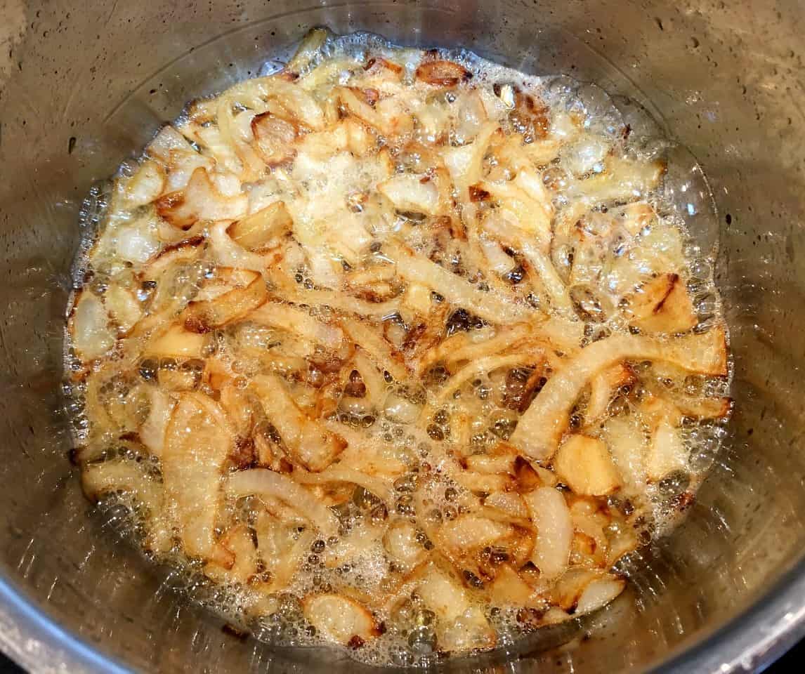 cooked onions, garlic and butter for gravy.
