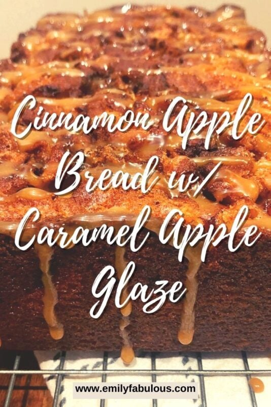 cinnamon apple swirl bread with a apple caramel frosting