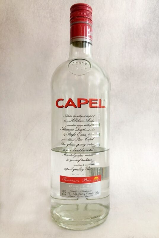 bottle of  Capel pisco.