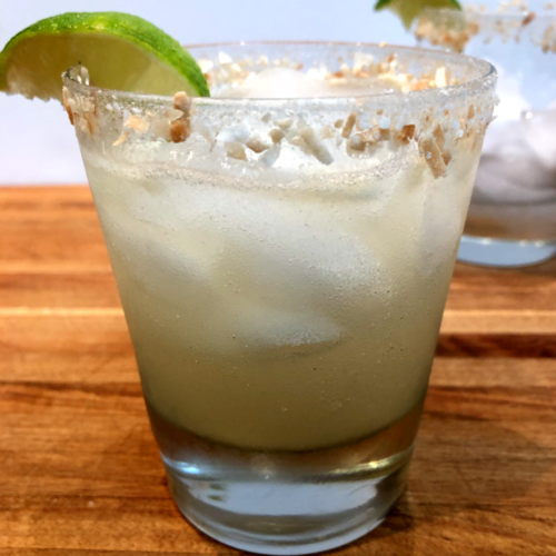 coconut tequila margarita with lime