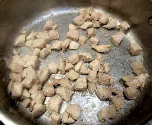 cooked chicken in a pan