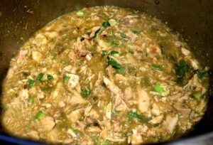 cooked green chile verde in instant pot