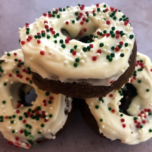 stacked gingerbread donuts