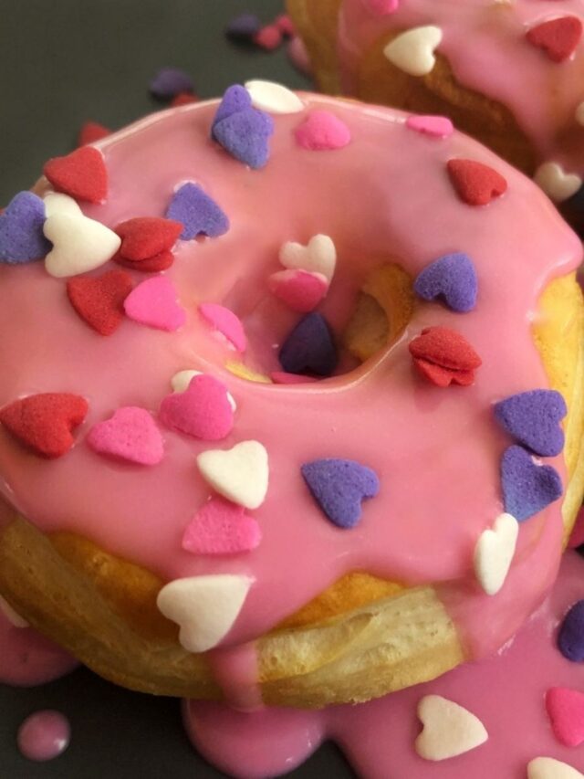 Air Fryer Valentine’s Day Donuts