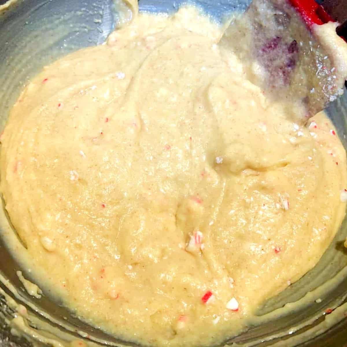 candy cane cupcake batter.