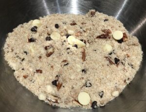 dry ingredients for gluten free chocolate chip cookie