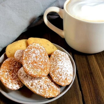 lavender madeleines and a latte