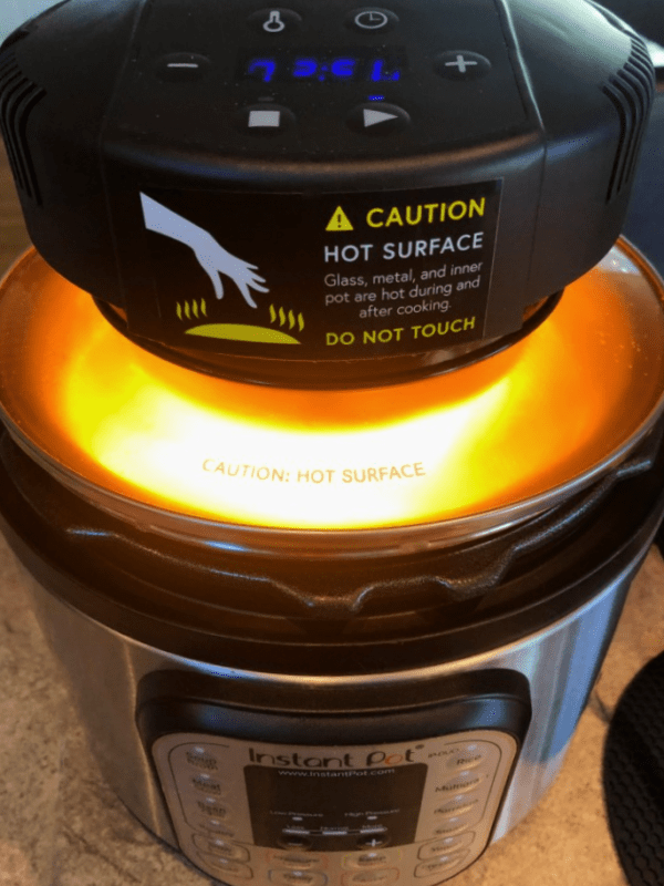 Mealthy air fryer attachment on and instant pot
