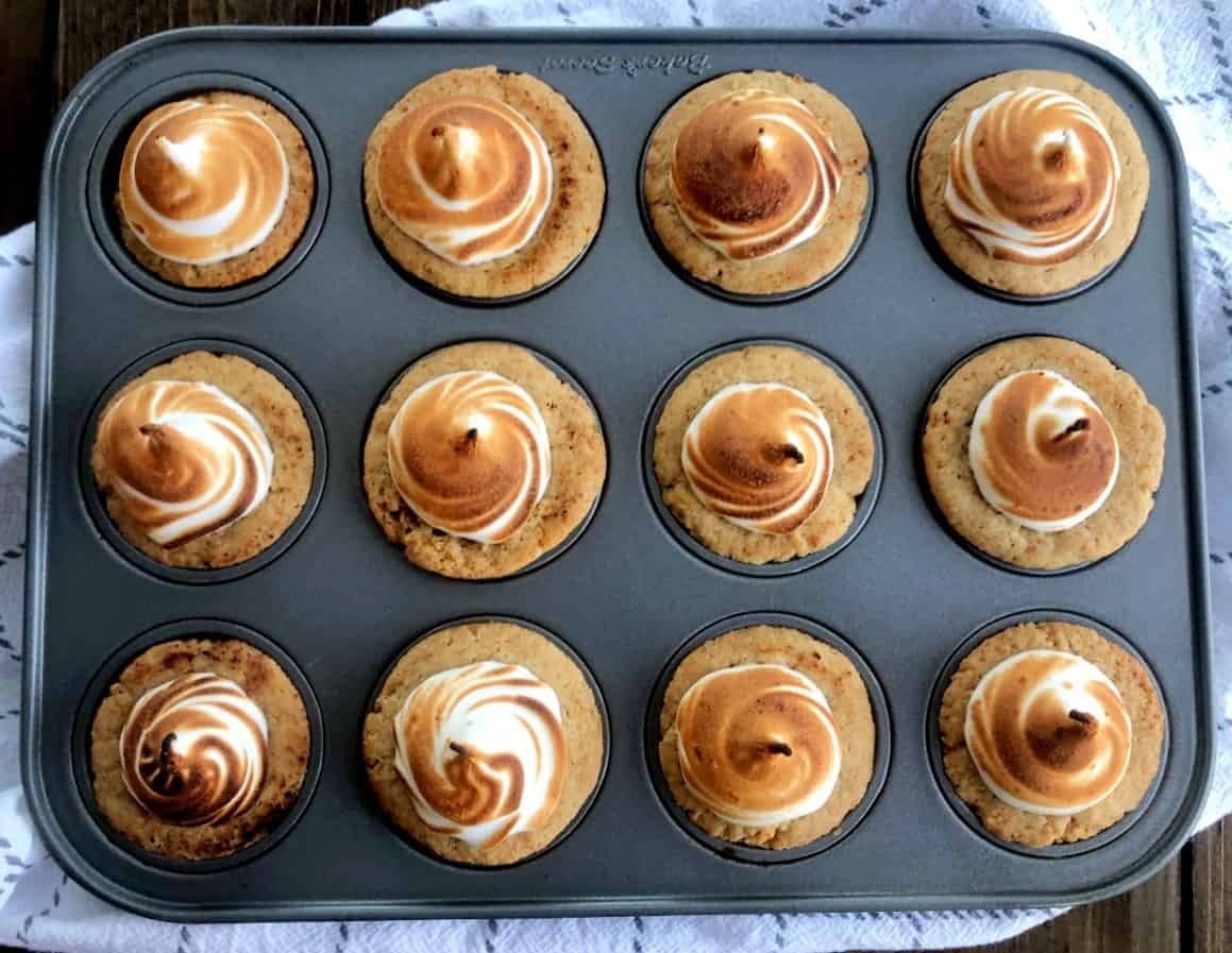 smores cups in a cupcake pan.