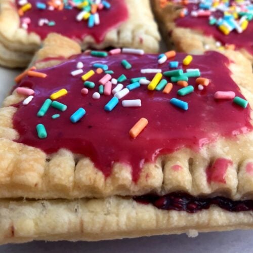 triple berry pop tart made in the air fryer
