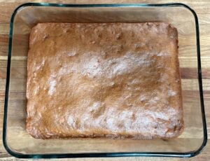 baked carrot cake in a pan