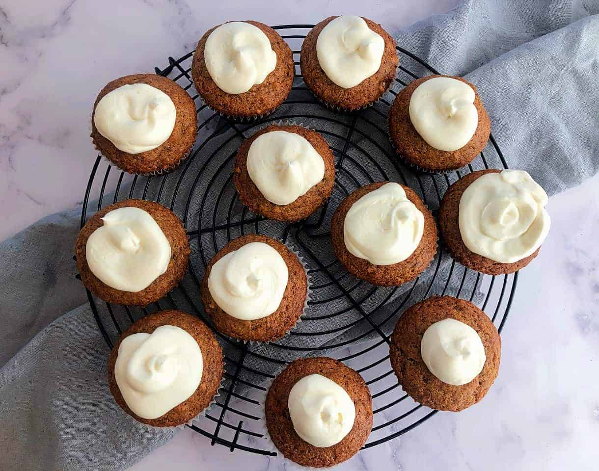 banana-muffins-on-a-round-coolings-rack
