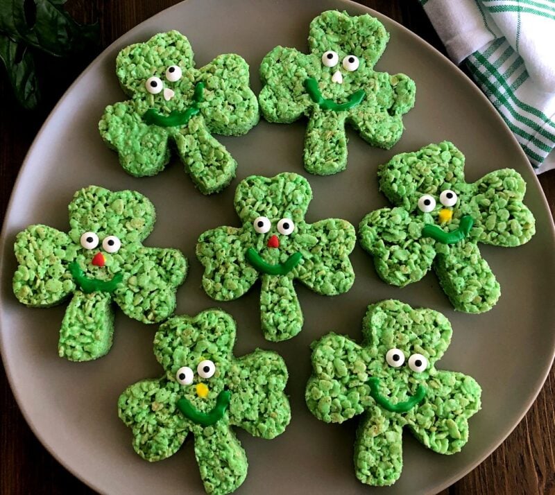 st paddys day rice crispy treats