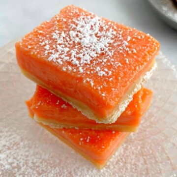 stacked grapefruit bars with sugar on top