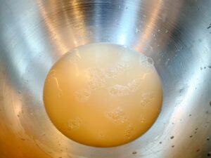yeast and water in a bowl