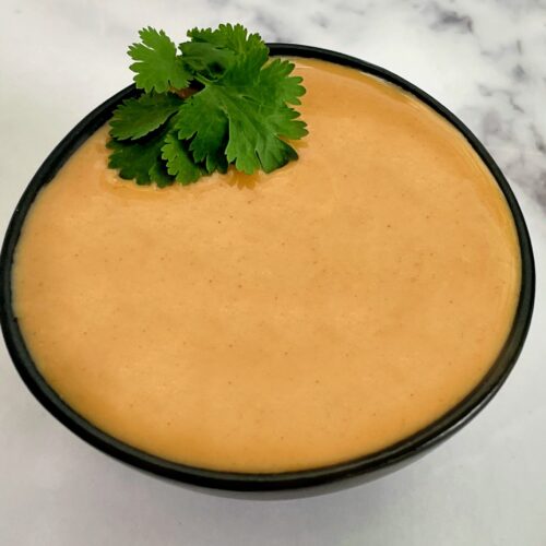 homemade peanut sauce in a bowl