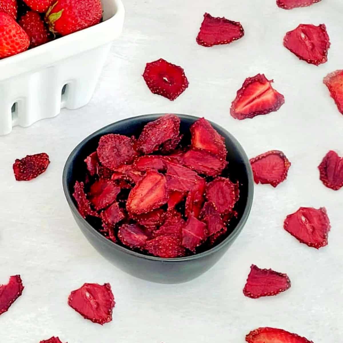 dried strawberries made in a dehydrator
