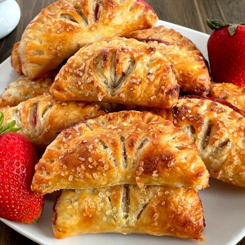 strawberry turnovers on a plate