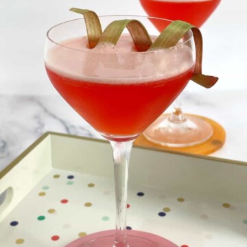 strawberry rhubarb cocktails