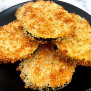 air fried zucchini on a plate