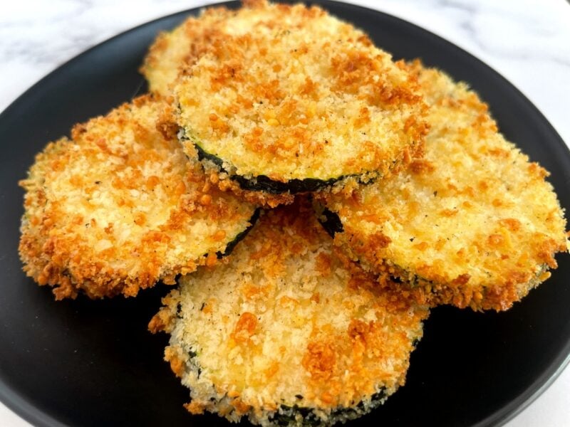 air fried zucchini on a plate