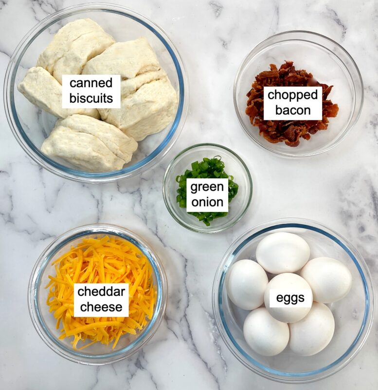 ingredients for cheese egg cups