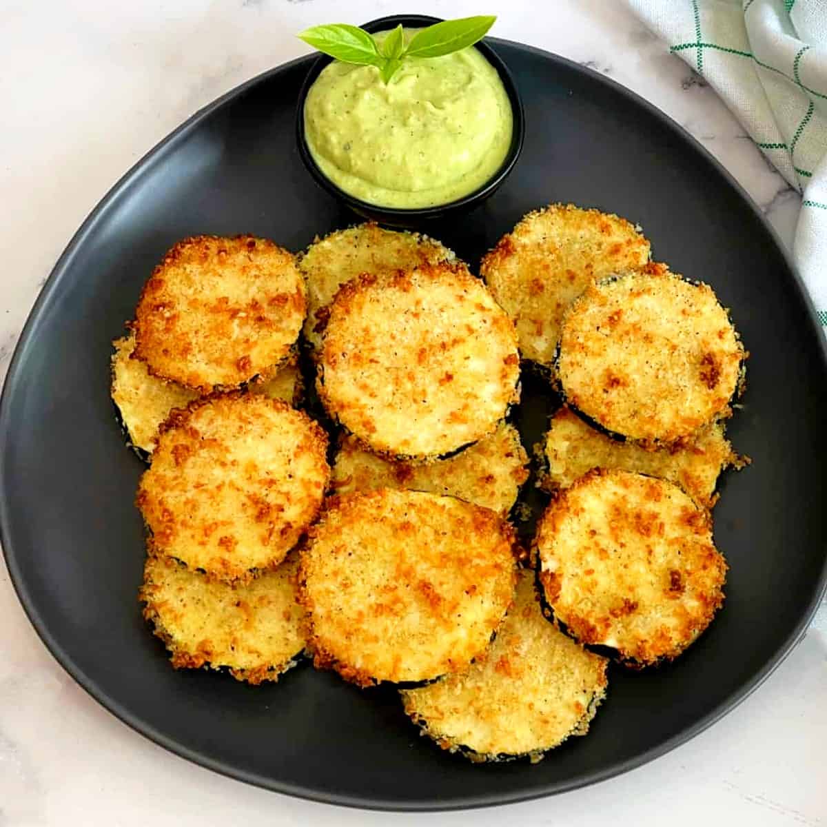 fried zucchini made in the air fryer