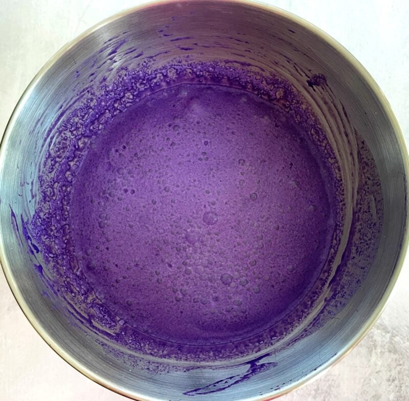 ube ice cream mixture before churning