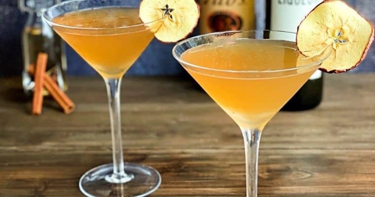 Apple Cider Martini - Vodka - Ginger Liqueur - Cinnamon - EmilyFabulous