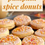 pumpkin spice donuts on a plate