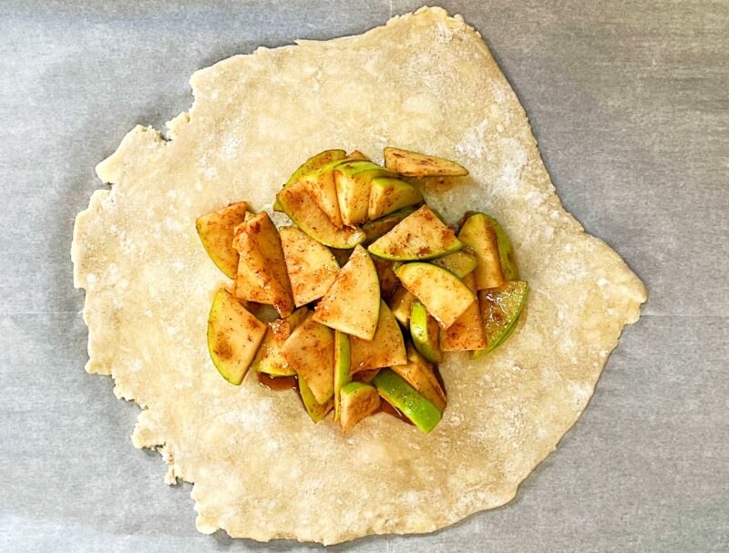 apple galette before wrapping